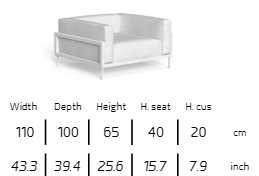 TALENTI | CLEOSOFT//ALU LIVING ARMCHAIR - $4,482.00
