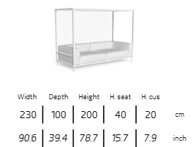 TALENTI | CLEOSOFT//ALU CANOPY SOFA - $18,226.00