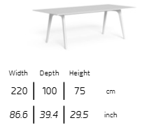 TALENTI | CLEOSOFT//ALU DINING TABLE - $7,021 - $7,749.00