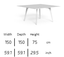 TALENTI | CLEOSOFT//ALU DINING TABLE - $7,021 - $7,749.00