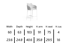 TALENTI | FRAME BARSTOOL ARMCHAIR - $2,927.00