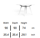 TALENTI | MILO 90 X 90 DINING TABLE - $2,835.00