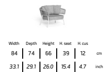 TALENTI | MOON//ALU LIVING ARMCHAIR - $3,823.00