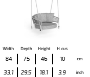 TALENTI | MOON//ALU SWING ARMCHAIR - $4,287.00