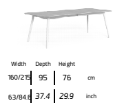 TALENTI | MOON//ALU EXTENDABLE CERAMIC DINING TABLE - $9,602.00 - $11,659.00