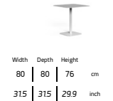 TALENTI | MOON//ALU SQUARE DINING TABLE - $2,324.00