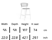 TALENTI | MOON//ALU BAR STOOL - $1,160.14