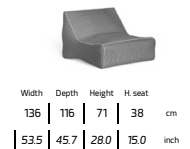 TALENTI | SACCO 2-SEATER BEANBAG - $2,433.18