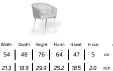 TALENTI | SLAM//ROPE DINING ARMCHAIR - $2,153.00