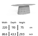 TALENTI | SWIPE  DINING TABLE - $4,049.41 - $7,233.09