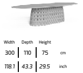 TALENTI | SWIPE  DINING TABLE - $4,049.41 - $7,233.09