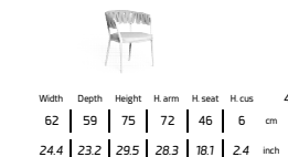 TALENTI | SWIPE DINING ARMCHAIR - $1,278.19