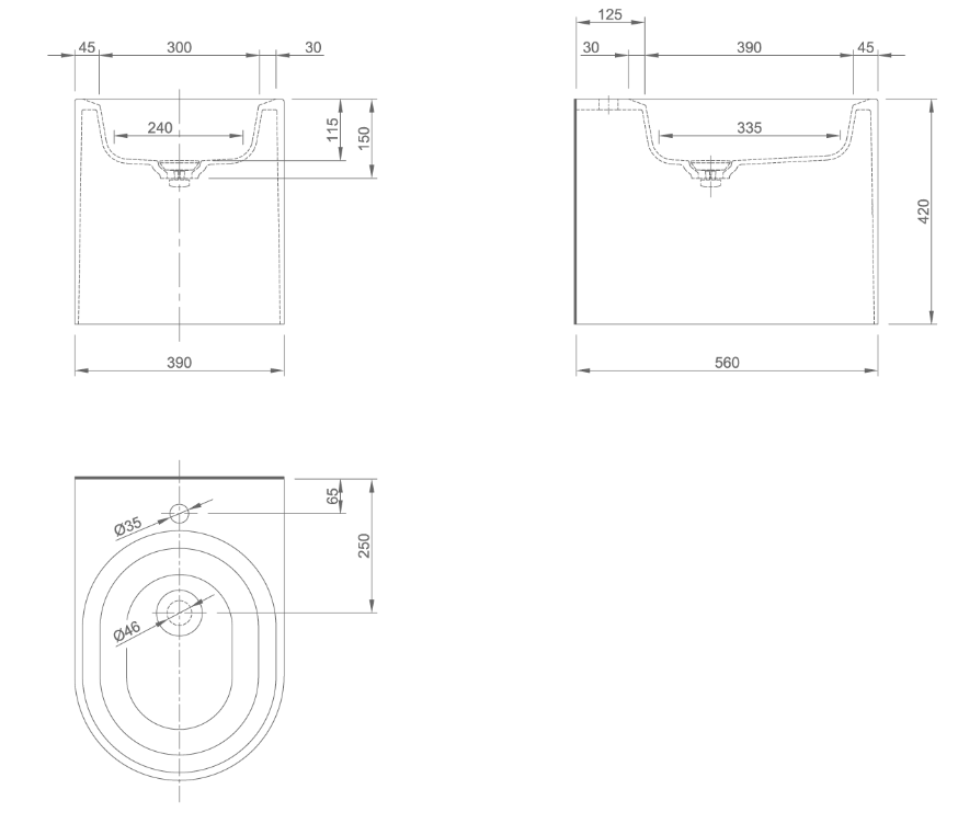 PEARL FLOORSTANDING BIDET | PIETRA CASA BRAND | $4,437.05