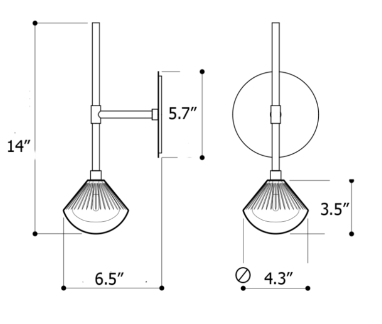 BOMMA - STELLAR DUST WALL SCONCE - $730.00