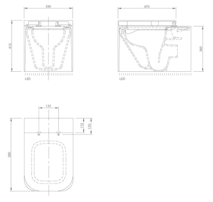 SHINE WALL HANGING TOILET | PIETRA CASA BRAND | $7,656.70