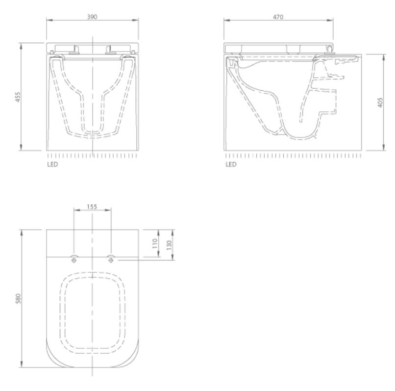 SHINE FLOOR MOUNT TOILET | PIETRA CASA BRAND | $7,656.70
