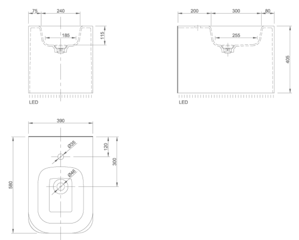 SHINE FLOOR-MOUNTED BIDET | PIETRA CASA BRAND | $5,361.64