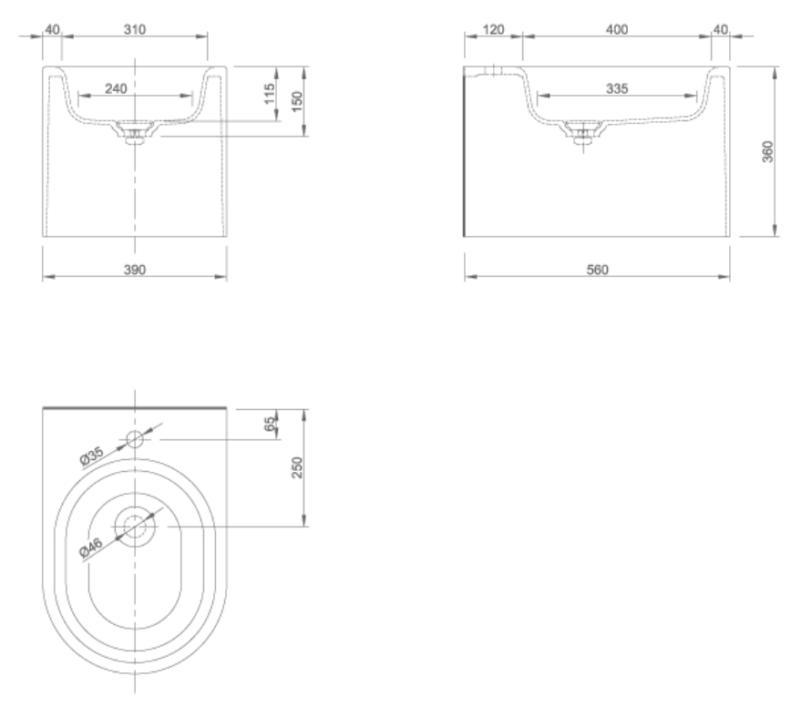 MOON WALL-HANGING BIDET | PIETRA CASA BRAND | $5,362.56