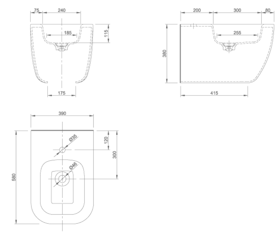 PRIDE FLOATING BIDET | PIETRA CASA BRAND | $4,437.05