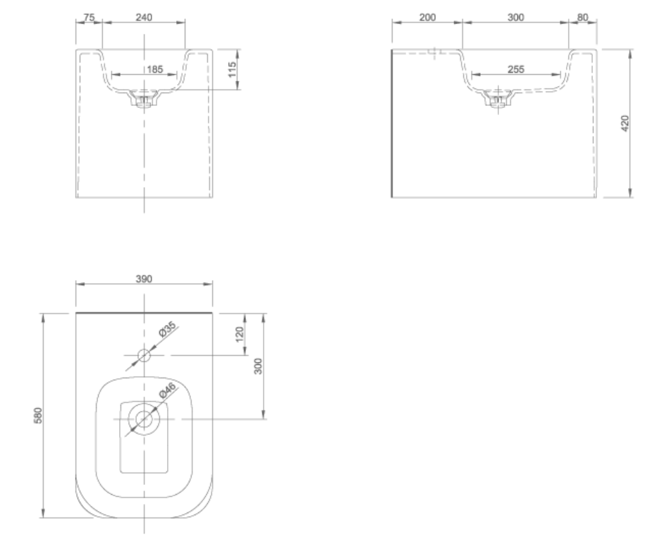 PRIDE FLOORSTANDING BIDET | PIETRA CASA BRAND | $4,437.05