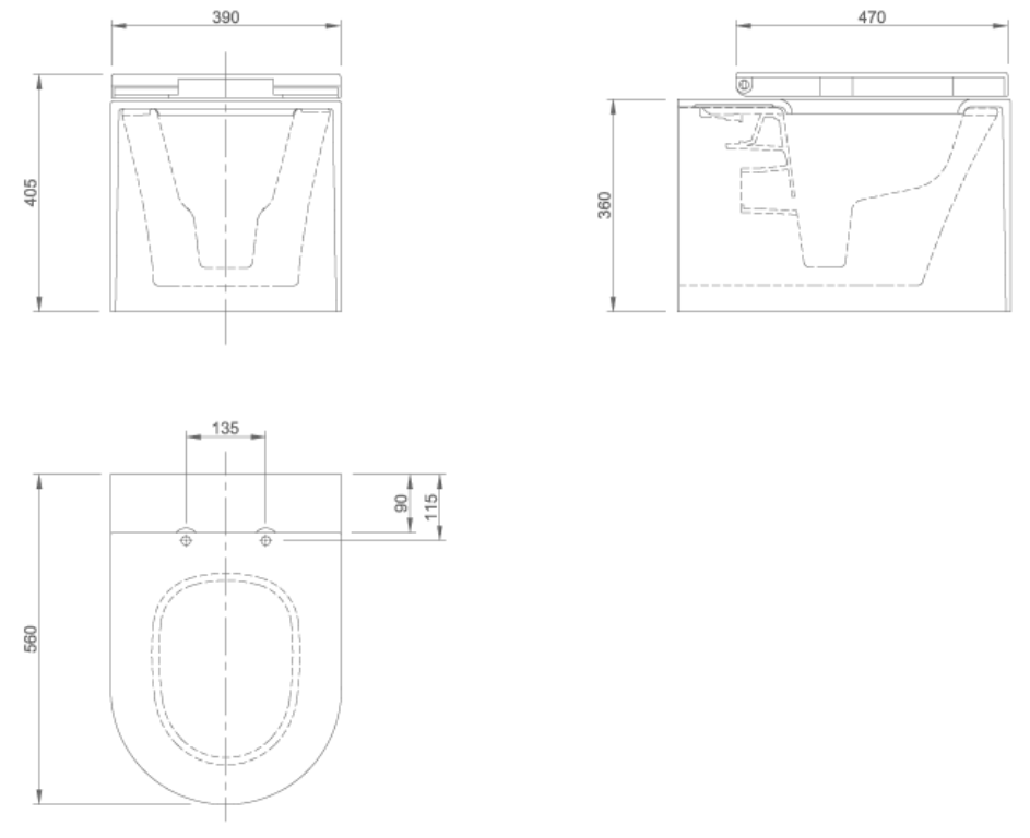 PRIME WALL HUNG TOILET | PIETRA CASA BRAND | $7,631.47