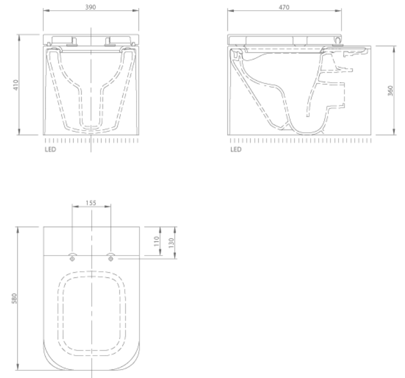 FEEL WALL HUNG TOILET | PIETRA CASA BRAND | $7,631.47