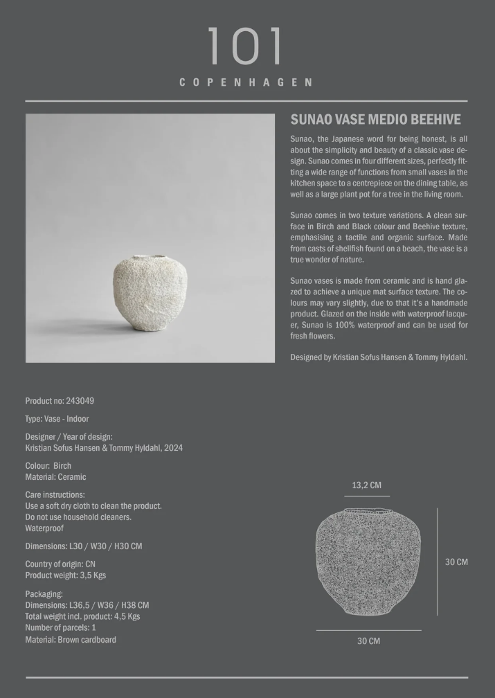 SUNAO VASE, BEEHIVE I $95.00 - $845.00
