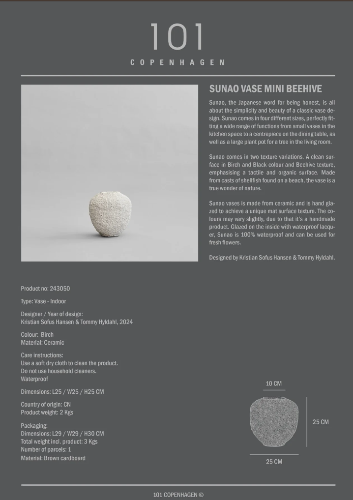 SUNAO VASE, BEEHIVE I $95.00 - $845.00