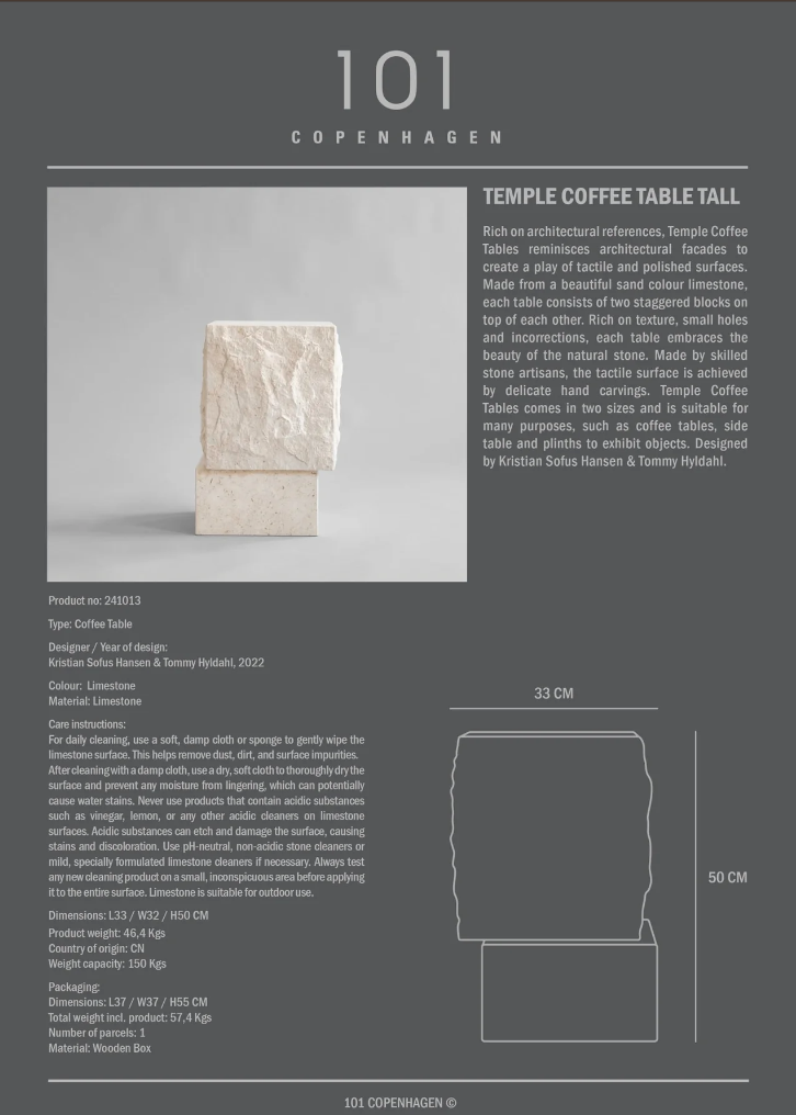 TEMPLE COFFEE TABLE I $1,195.00 - $1,295.00
