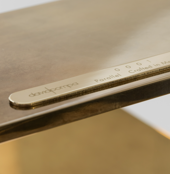 META POLISHED BRASS | Step Parallel Pendant by David Pompa from $9,292.00