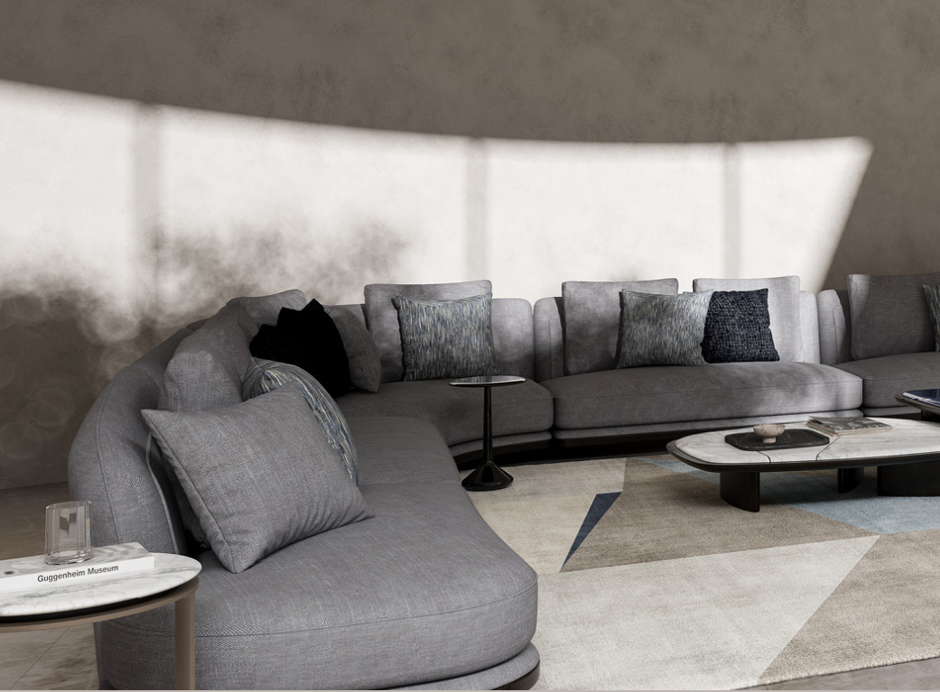 PIERRE CREAM FABRIC SOFA I $51,850.00