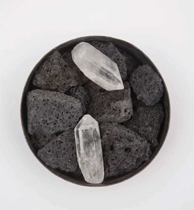 MAD ET LEN I BLACK POTPOURRI WITH CRYSTALS I $275.00