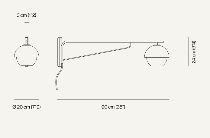 VENICEM | URBAN WALL LIGHT TURNING ARM | $4,256.00