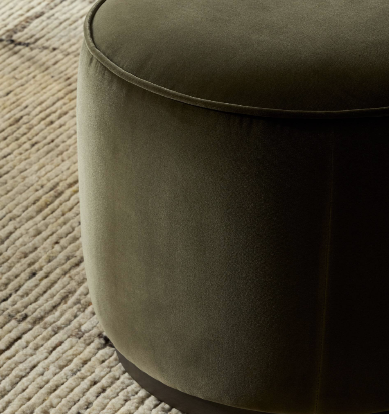 FOUR HANDS | SINCLAIR ROUND OTTOMAN | $814.80