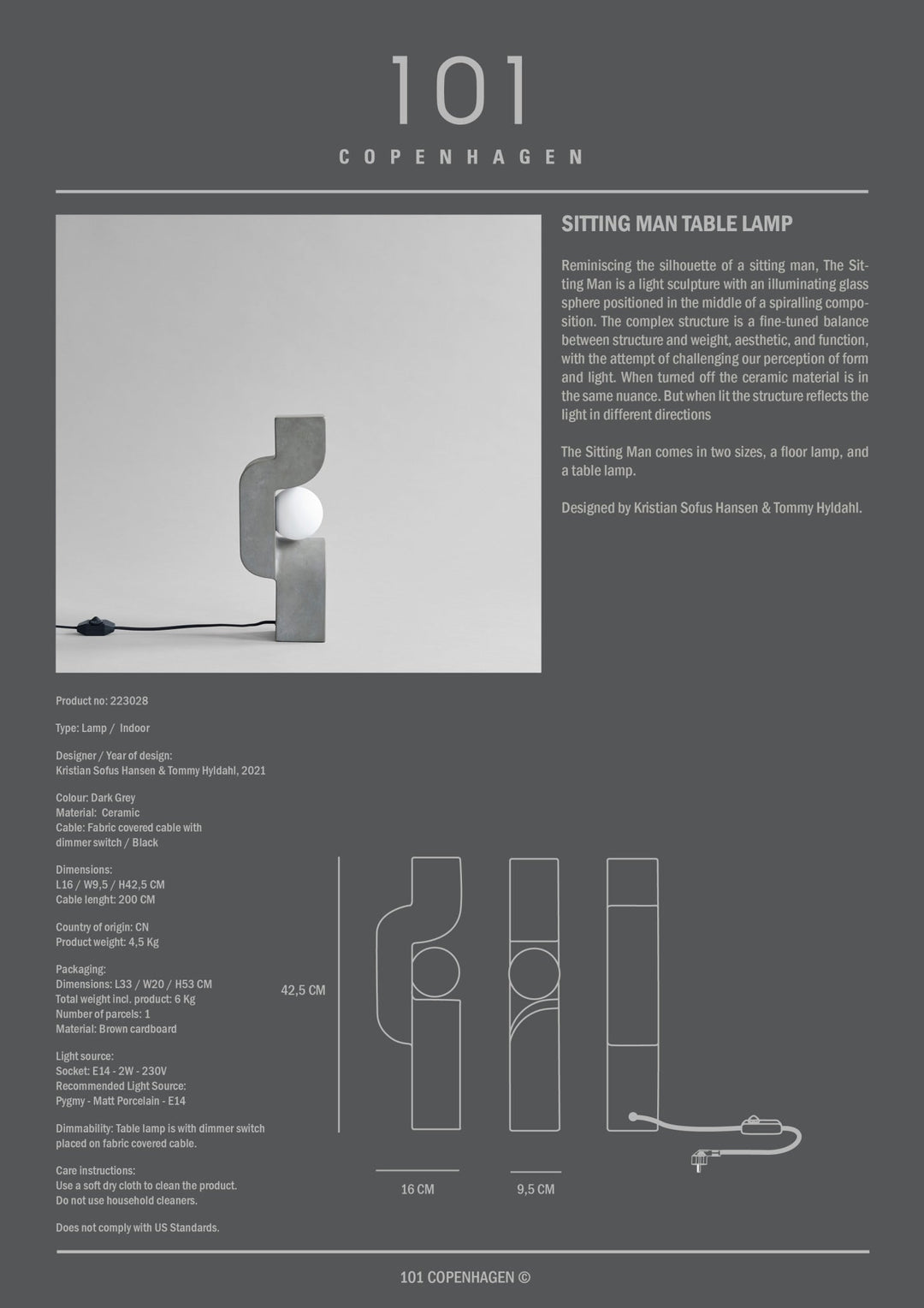 SITTING MAN, DARK GREY I $350.00 - $695.00