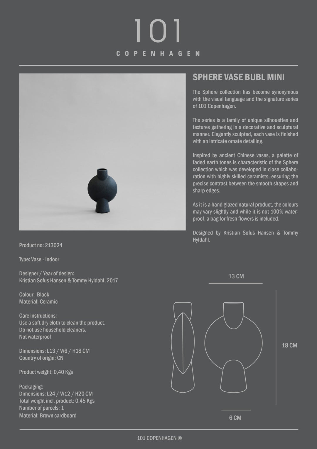 SPHERE VASE BUBL, MINI I $55.00