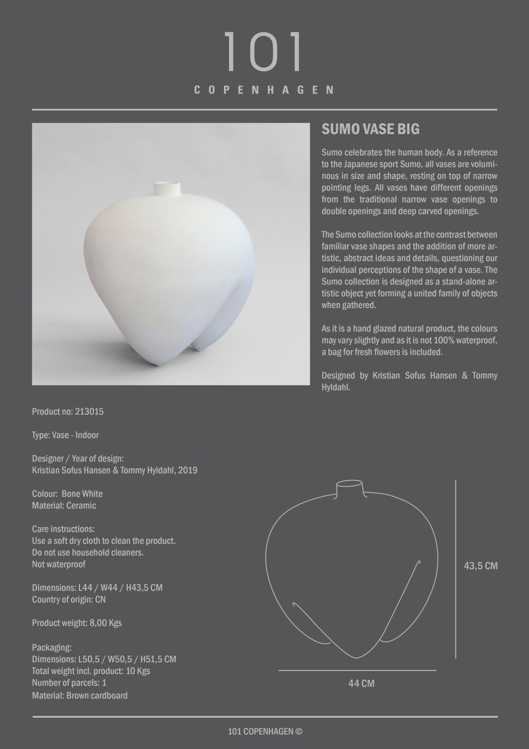 101 COPENHAGEN I SUMO VASE I $85.00 - $495.00