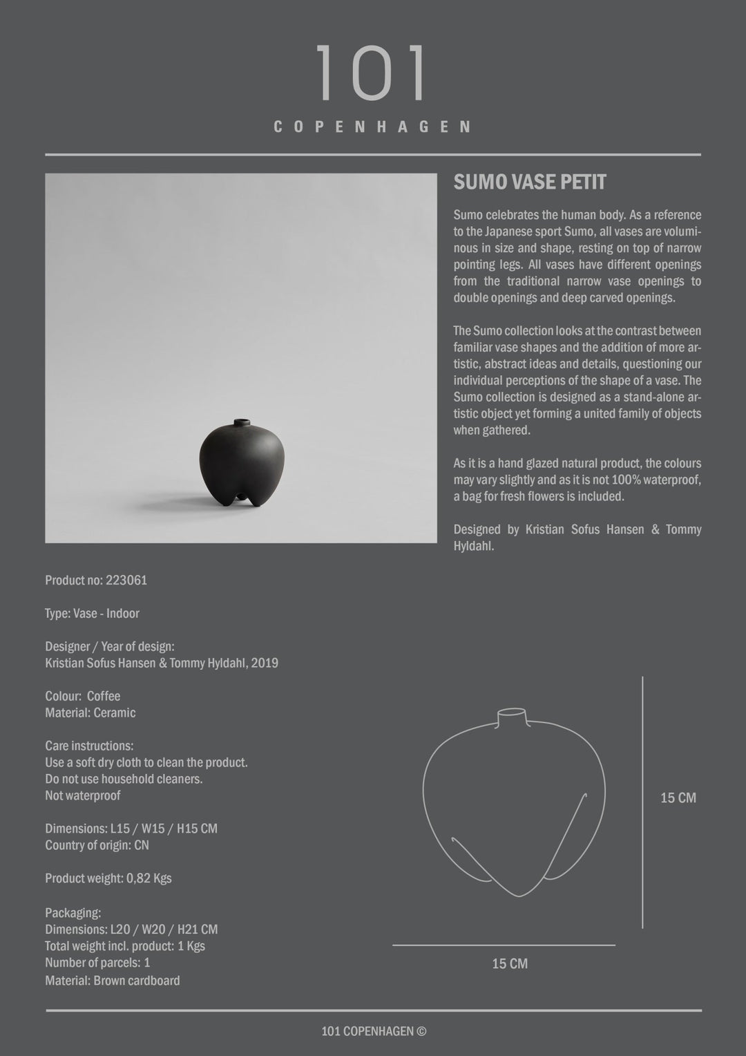 101 COPENHAGEN I SUMO VASE I $85.00 - $495.00