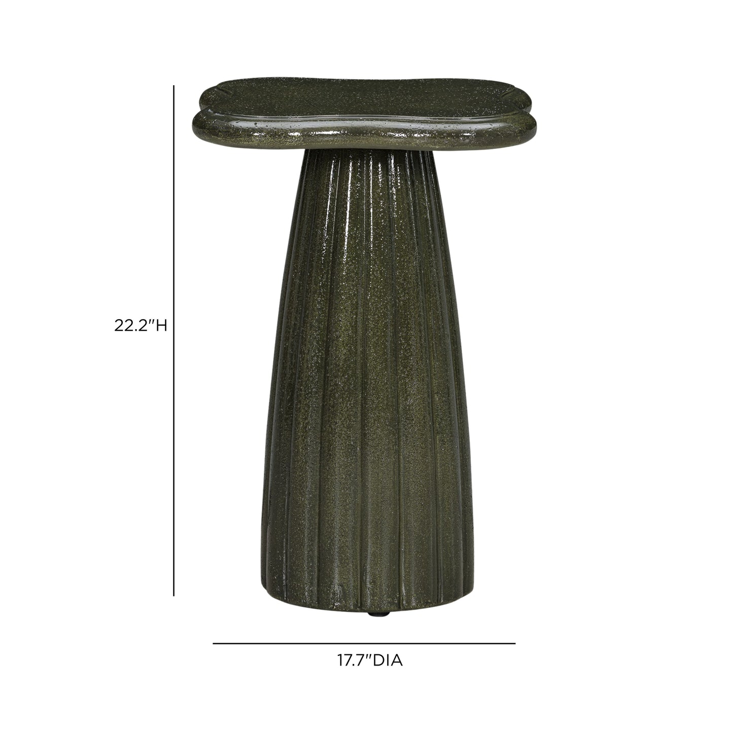 TOV FURNITURE | Addison Green Concrete Indoor/Outdoor Side Table | $652.63