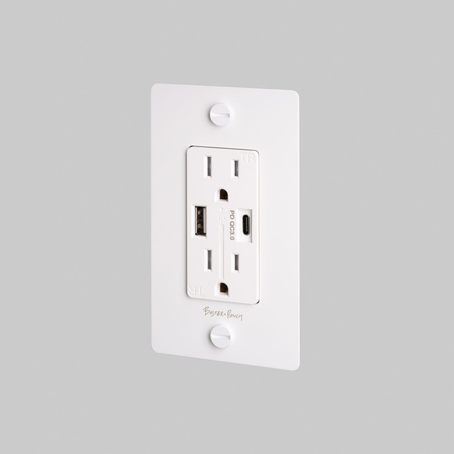 BUSTER + PUNCH | 1G COMBINATION DUPLEX OUTLET AND USB A + C CHARGER - $121