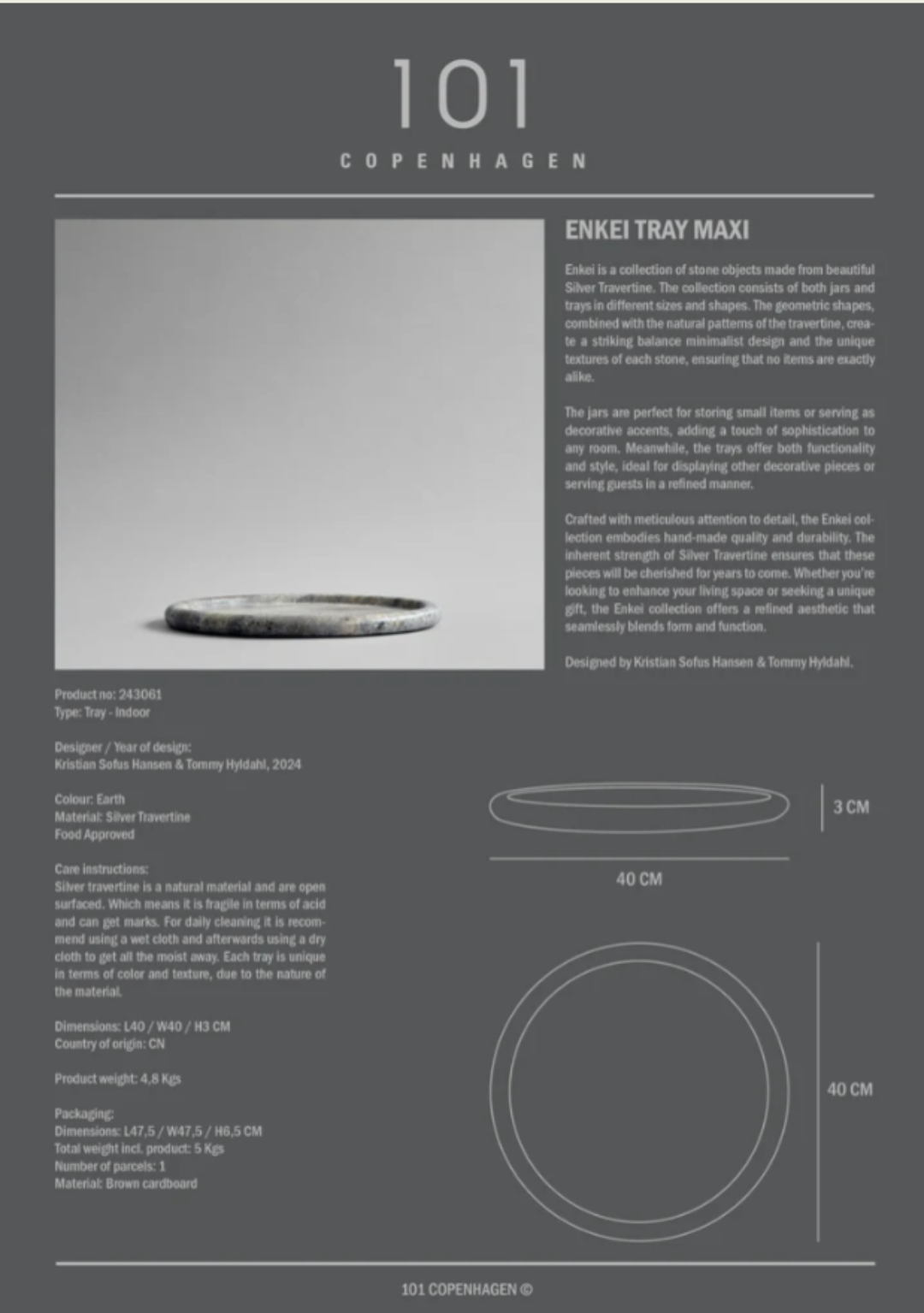 101 COPENHAGEN I ENKEI TRAY I $125.00 - $425.00