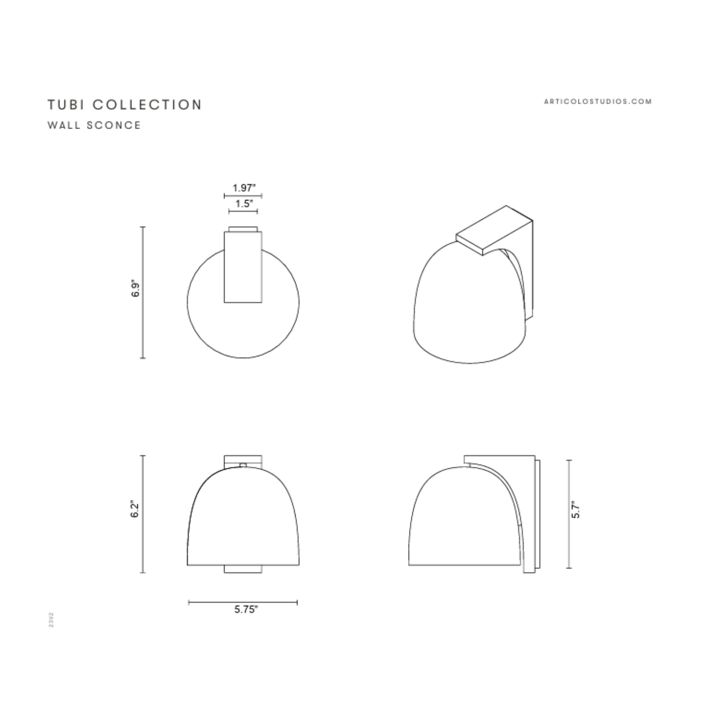 ARTICOLO I TUBI WALL SCONCE