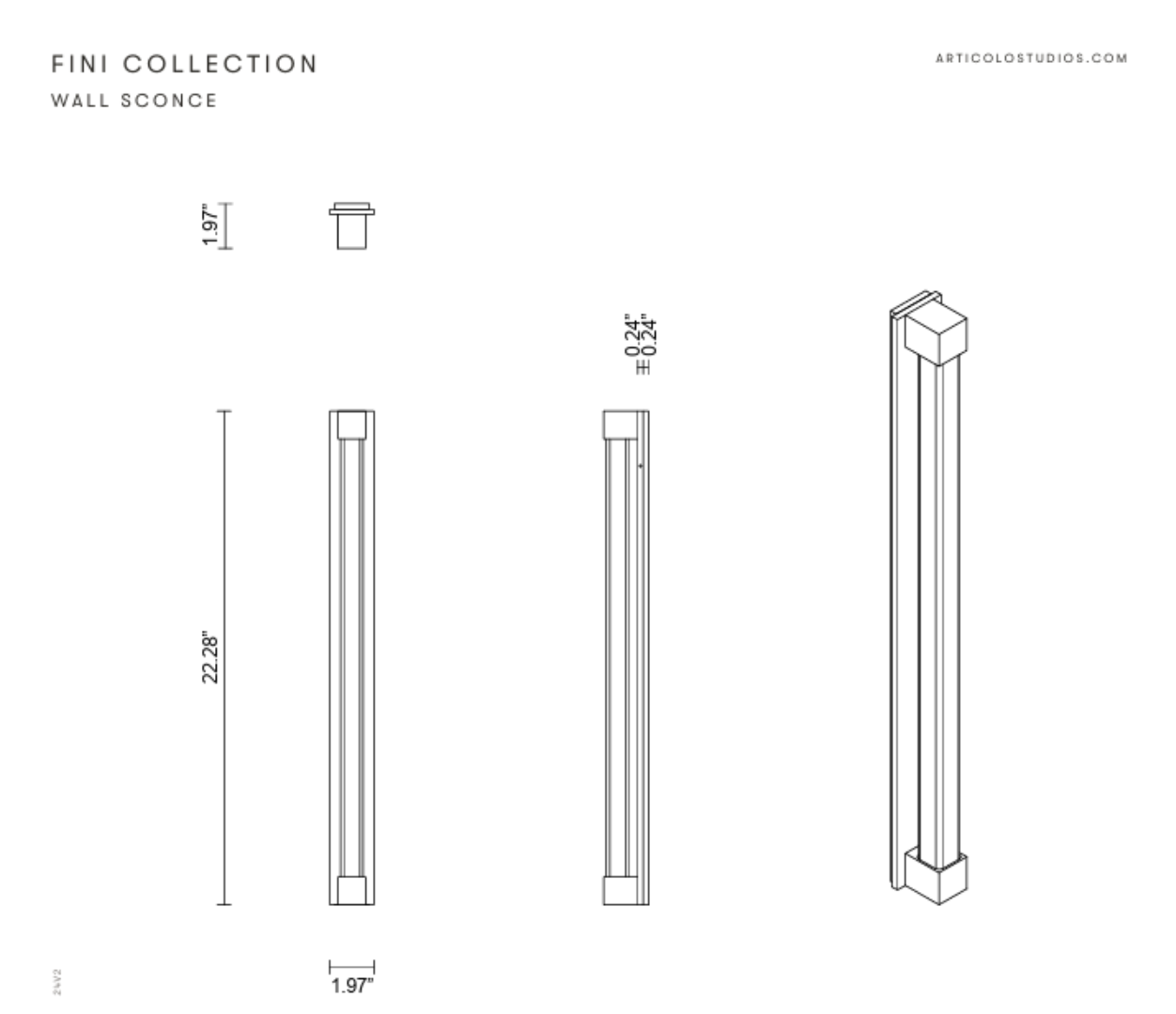 ARTICOLO I FINI WALL SCONCE