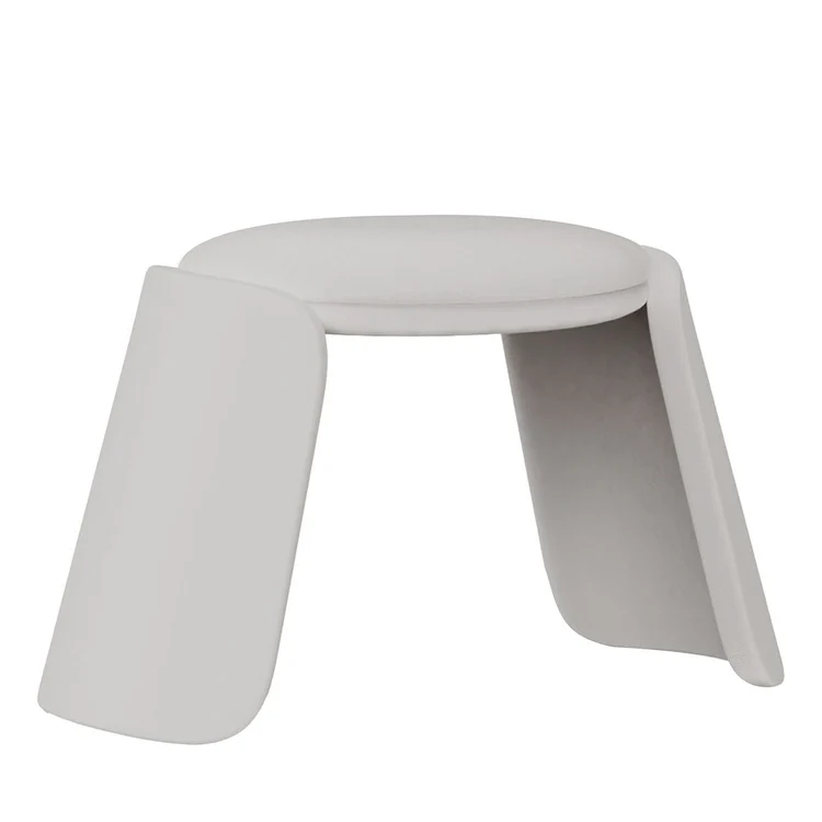 SECOLO | INGE WHITE LEATHER POUF | $3,150