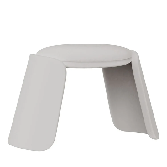 SECOLO | INGE WHITE LEATHER POUF | $3,150