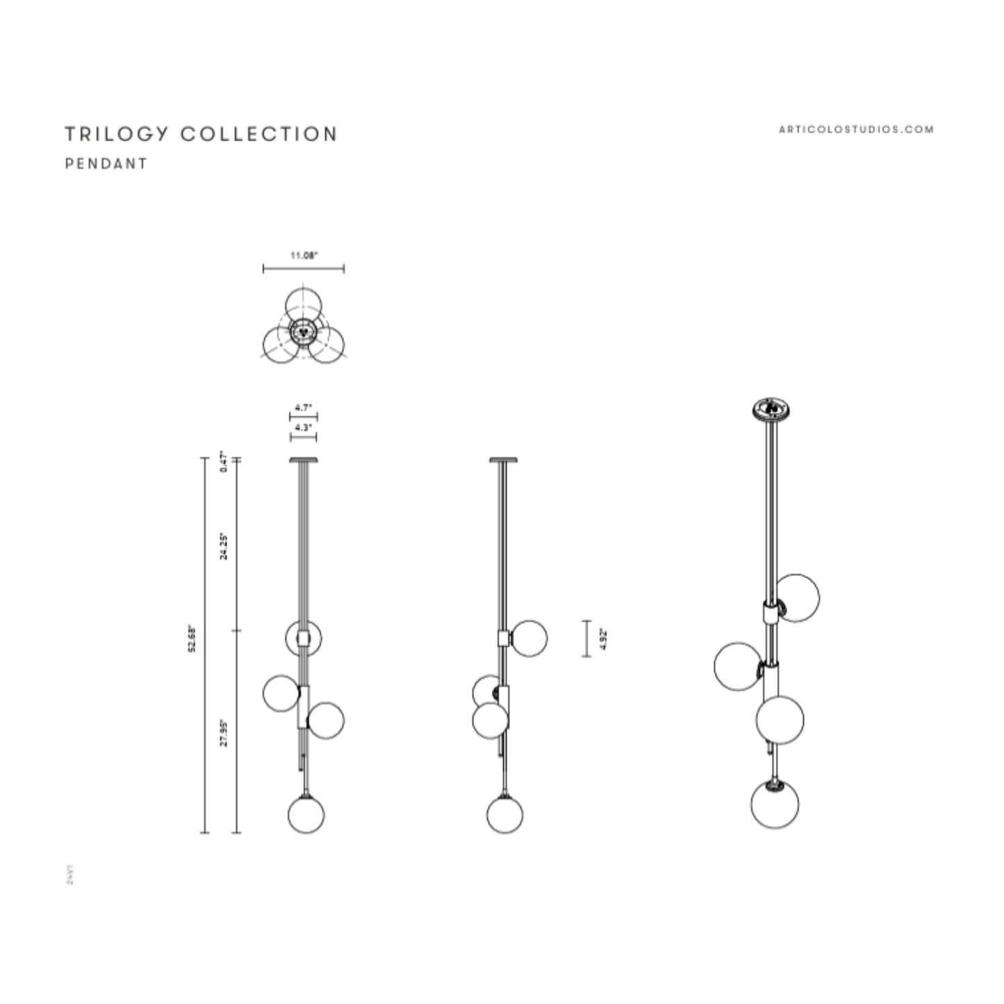 ARTICOLO I TRILOGY PENDANT