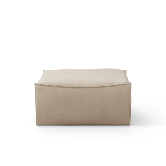 FERM LIVING | CATENA SQUARE POUF S500 - RICH LINEN - NATURAL | $1,955.00