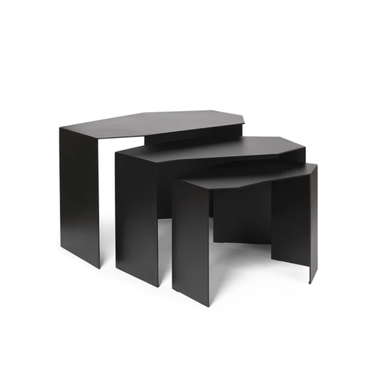 FERM LIVING | SHARD CLUSTER TABLES - SET OF 3 - BLACK | $1,075.00