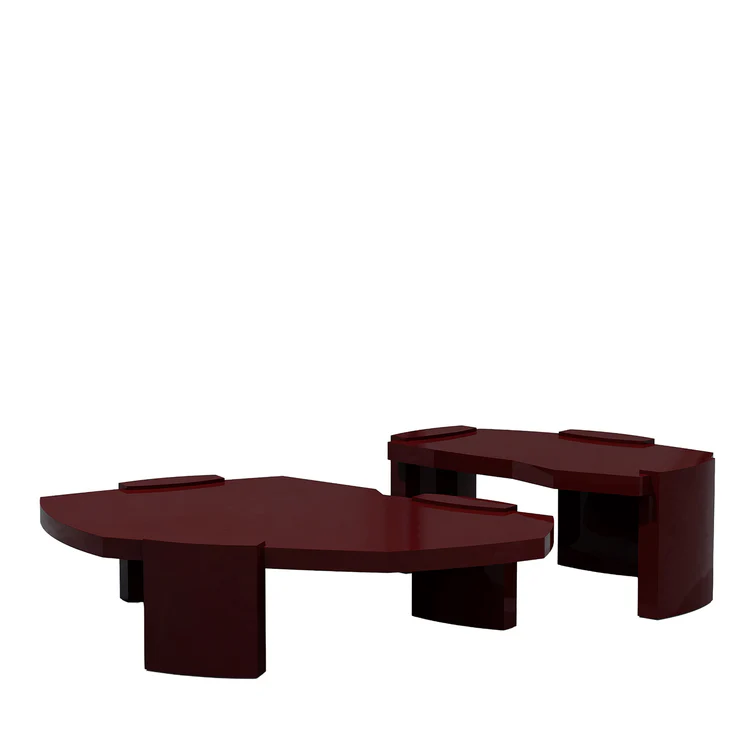SECOLO | SET OF 2 KORA BORDEAUX COFFEE TABLE | $13,565