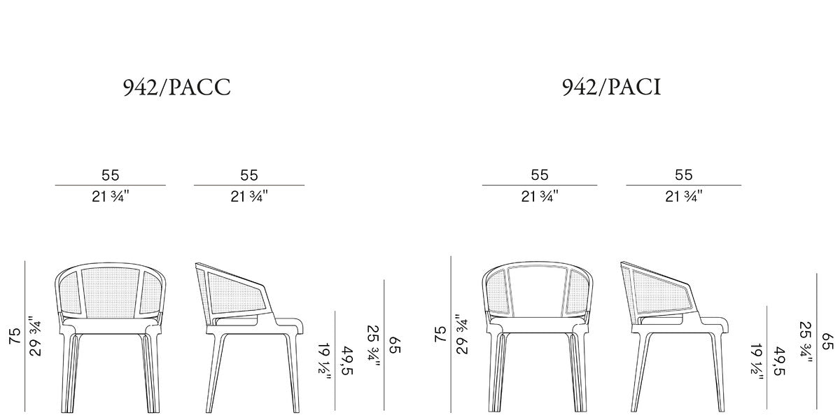 POTOCCO | Velis Cane Dining Chair